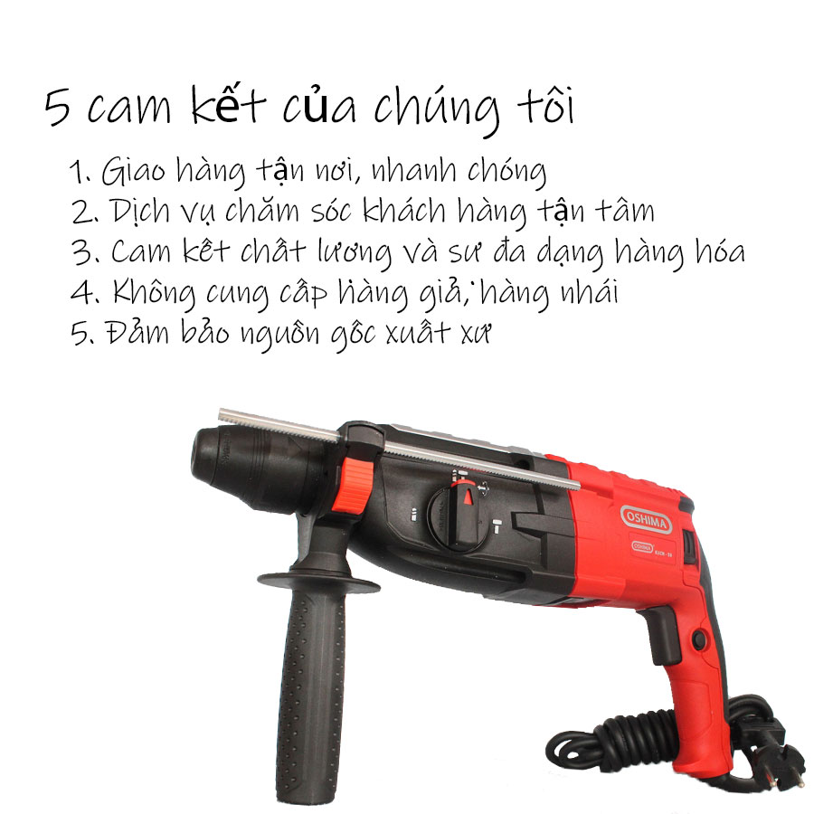 5 cam kết của chúng tôi về máy khoan đục Oshima