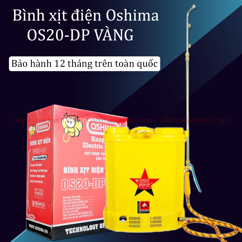 bình xịt điện bơm đôi oshima os 20 dp chính hãng