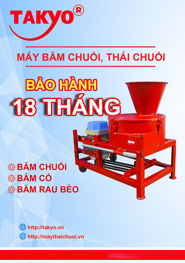 bảo hành máy băm thái chuối đa năng takyo tk 3000