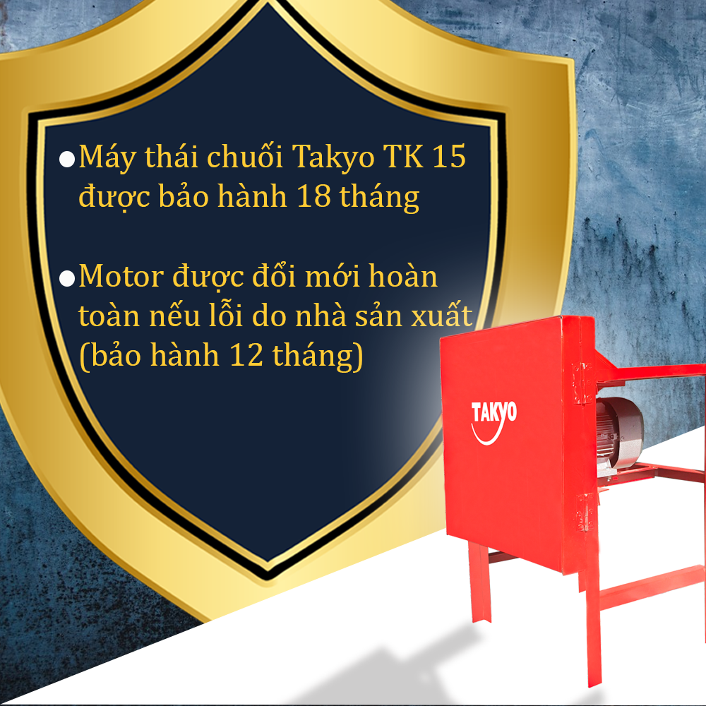 chính sách bảo hành máy băm cỏ takyo tk 15 chính hãng