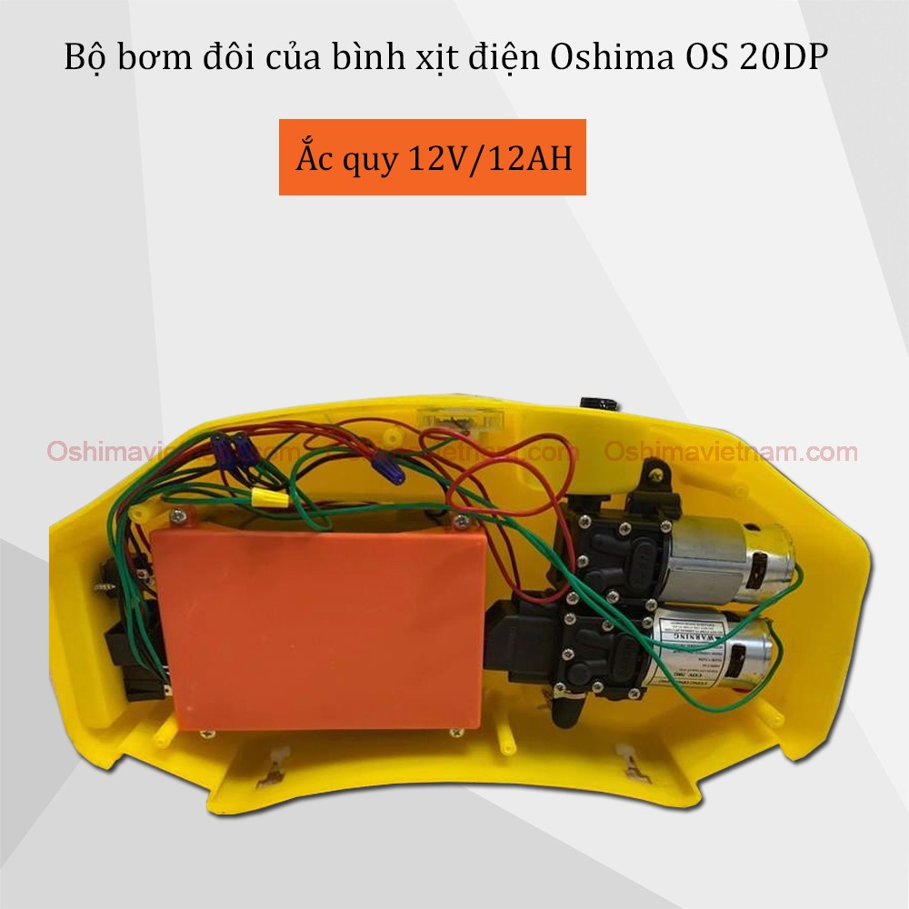 bơm của bình xịt điện oshima os 20-dp đạt lưu lượng 7.5l/phút