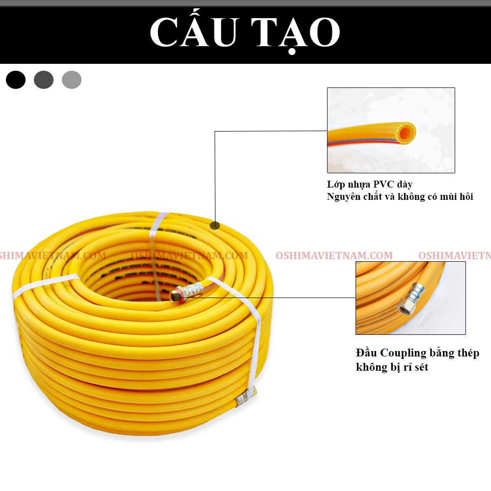 Cấu tạo chi tiết của dây hơi áp lực cao đa năng