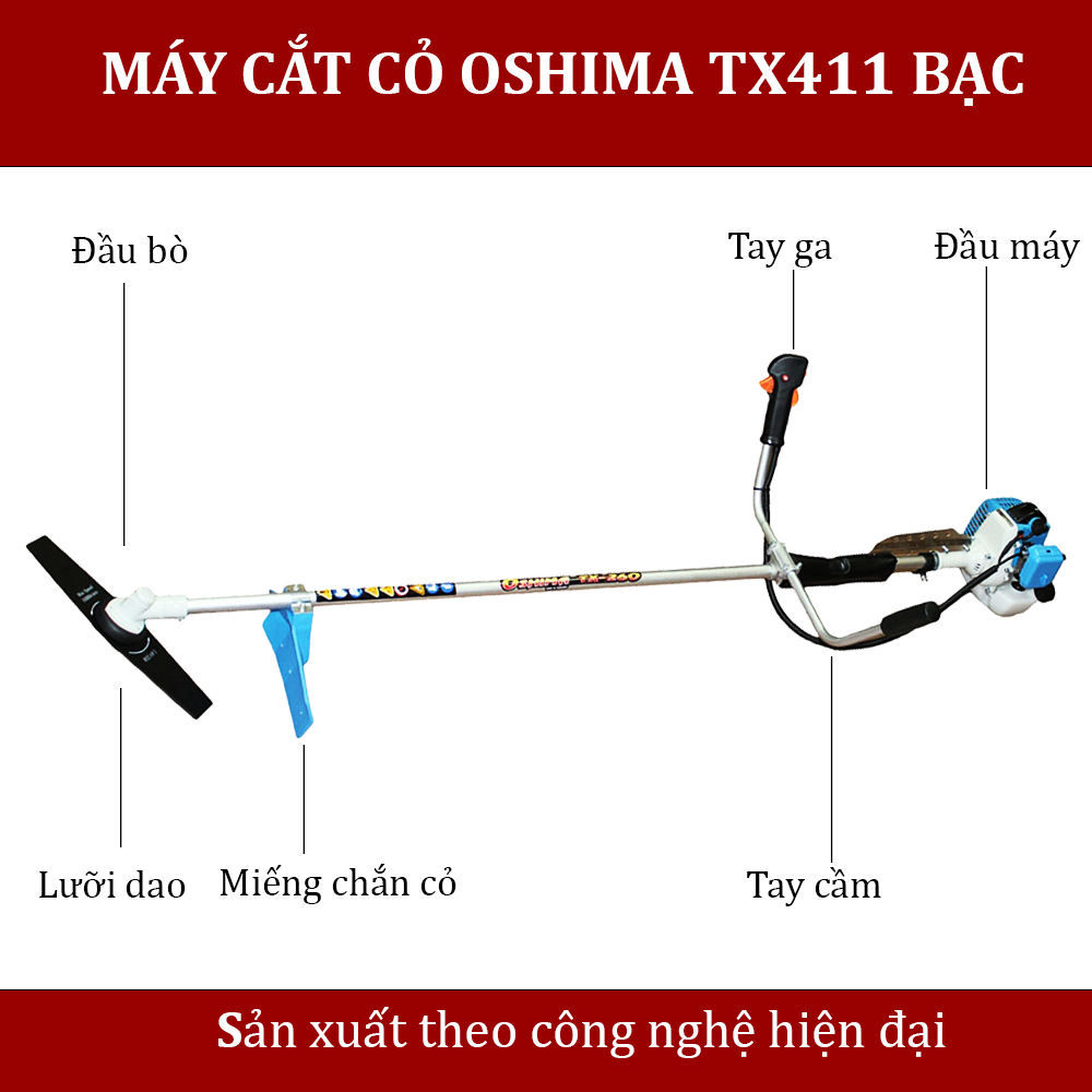 Máy cắt cỏ oshima tx 411 chính hãng 