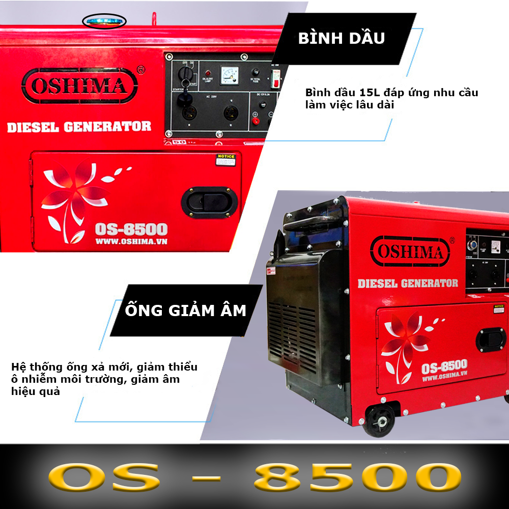 Cấu tạo máy phát điện Oshima OS 8500