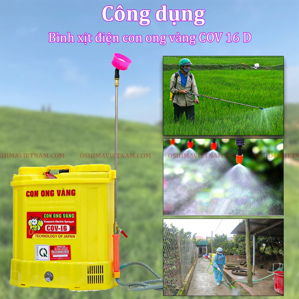 Công dụng đa dạng của bình xịt điện con ong vàng COV 16 D