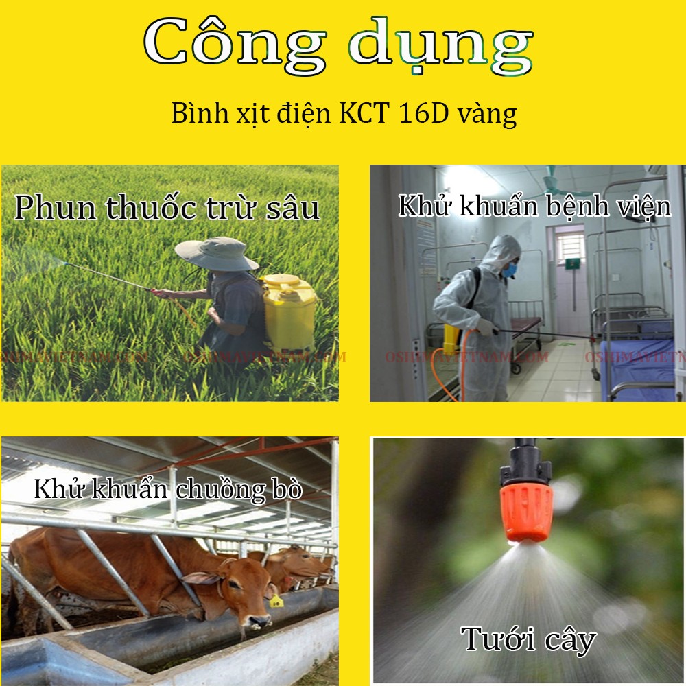 Công dụng đa dạng của bình xịt điện KCT 16 D