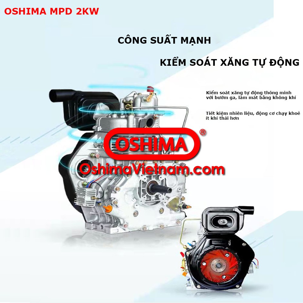 Công suất động cơ máy phát điện Oshima MPD 2kw