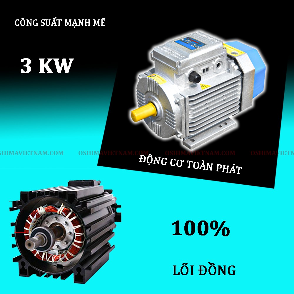 Máy băm chuối siêu mịn Takyo TK 3000 sử dụng động cơ 100% dây đồng với công suất lớn là 3kw