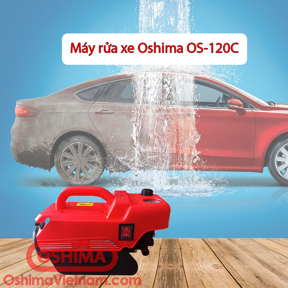 Máy rửa xe cao áp Oshima Os 120C dùng để rửa xe số, xe tay ga. Đặc biệt máy có khả năng điều chỉnh áp nên có thể sử dụng trong xịt rửa máy lạnh