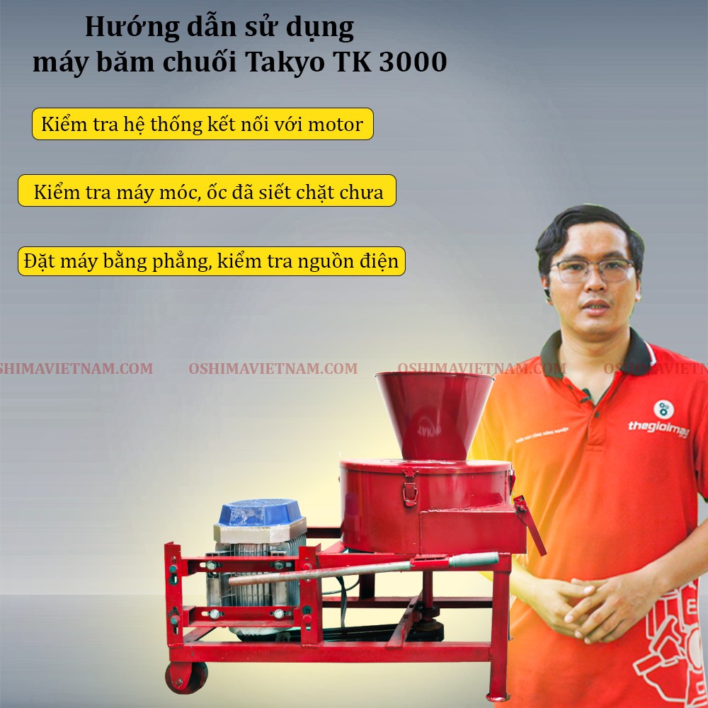 Những điều cần biết khi sử dụng máy băm chuối Takyo TK 3000