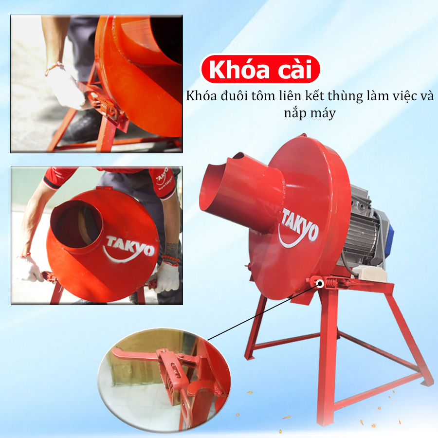 Khoá cài an toàn của máy thái chuối mịn Takyo TK 1500 nuôi vịt