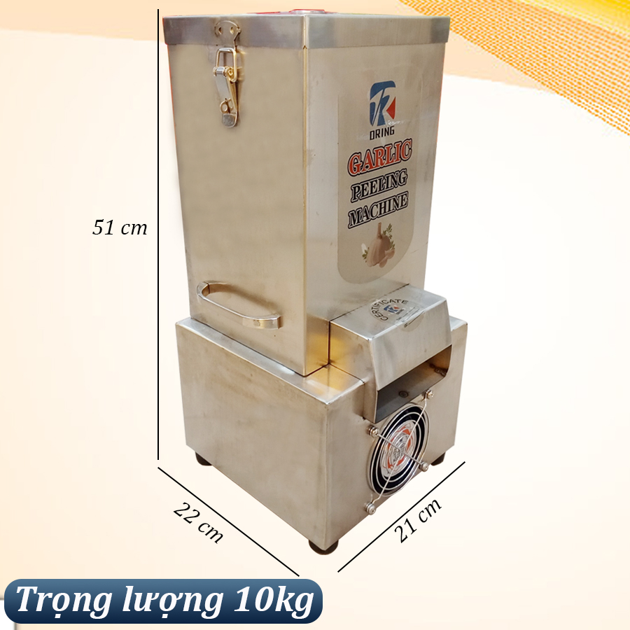 Kích thước trọng lượng máy bóc vỏ hành tỏi dùng điện G160