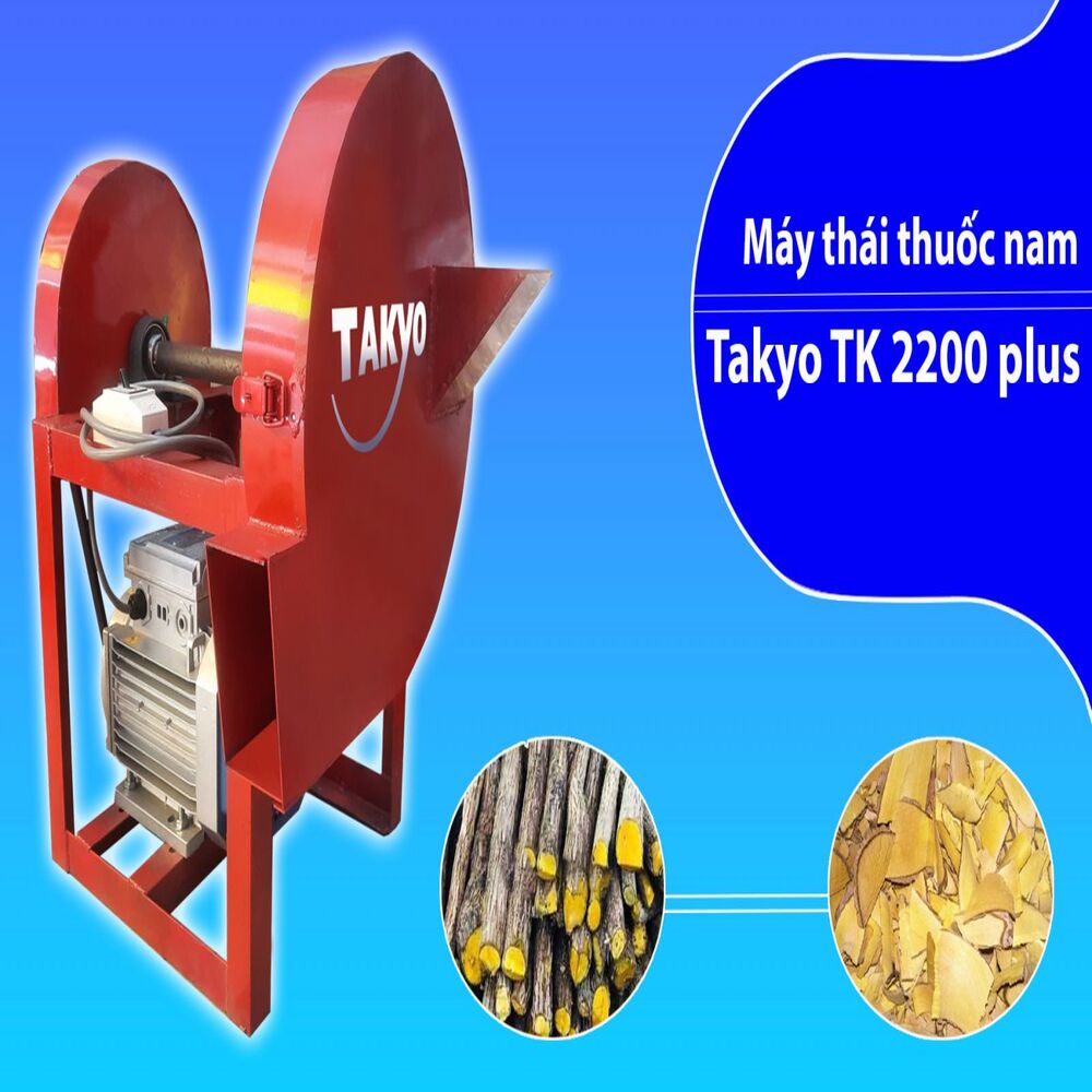 máy băm cây thuốc nam, thái dược liệu, băm cành cây Takyo TK 2200 plus