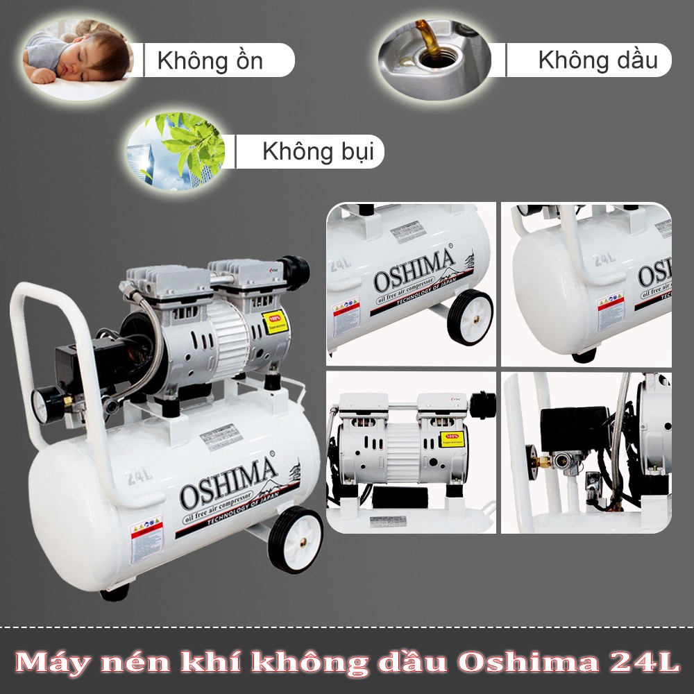 Máy nén khí Oshima 24l không dầu