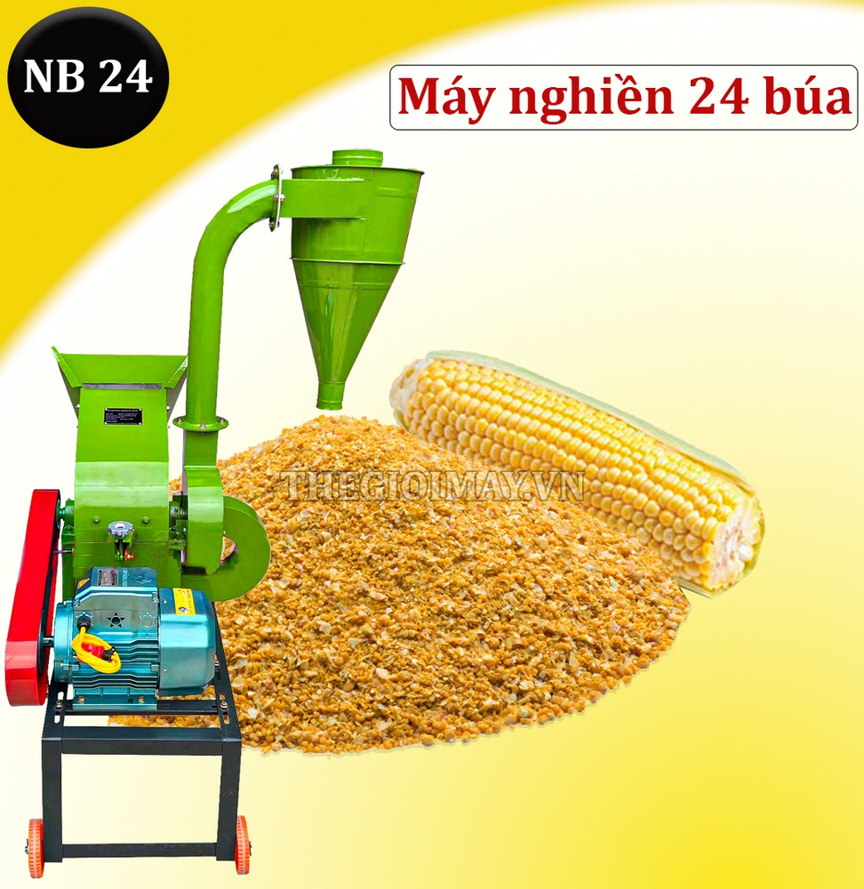 Hình ảnh máy nghiền thức ăn chăn nuôi 24 búa UN NB-24 chính hãng