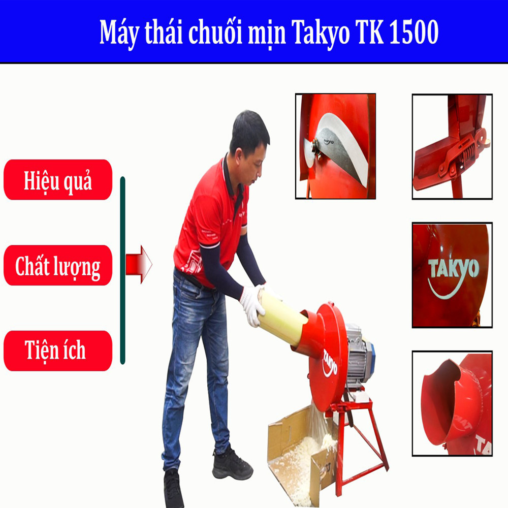 máy thái chuối mịn cho gà vịt takyo TK 1500 