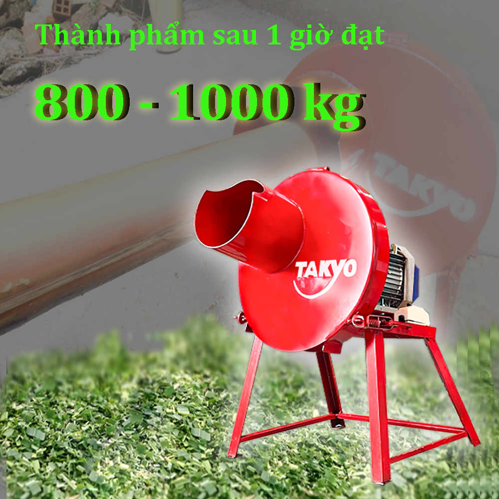 Năng suất của mát thái chuối Takyo TK 1800 lên tới 800-1000 kg/ giờ. Với năng suất này thì bà con sẽ cung cấp đủ nguồn thức ăn cho vật nuôi như trâu, bò, gà, vịt