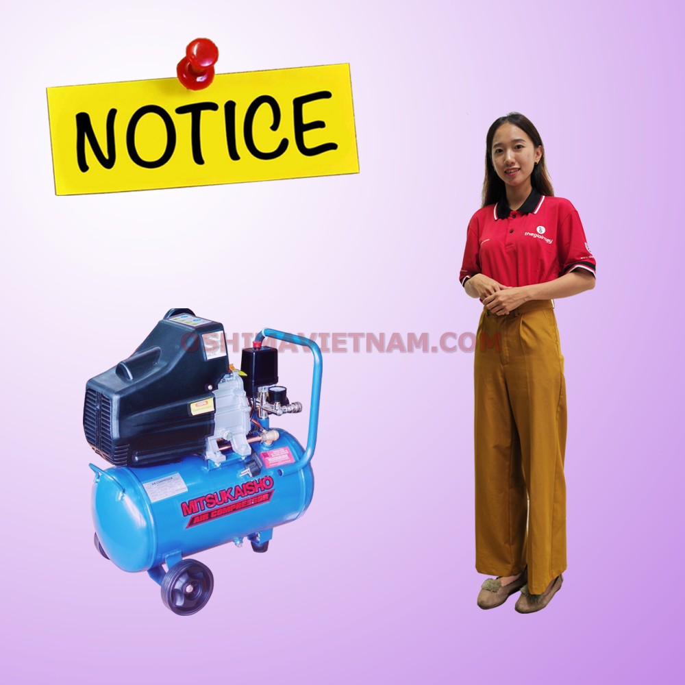 Những lưu ý khi sử dụng máy nén khí Mitsukaisho 24L có dầu