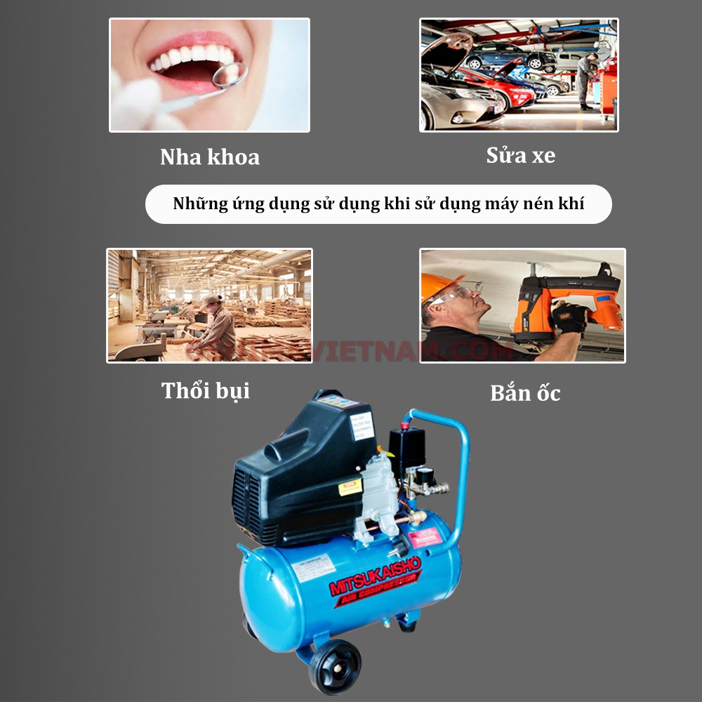 Những ứng dụng của máy nén khí Mitsukaisho 24L có dầu