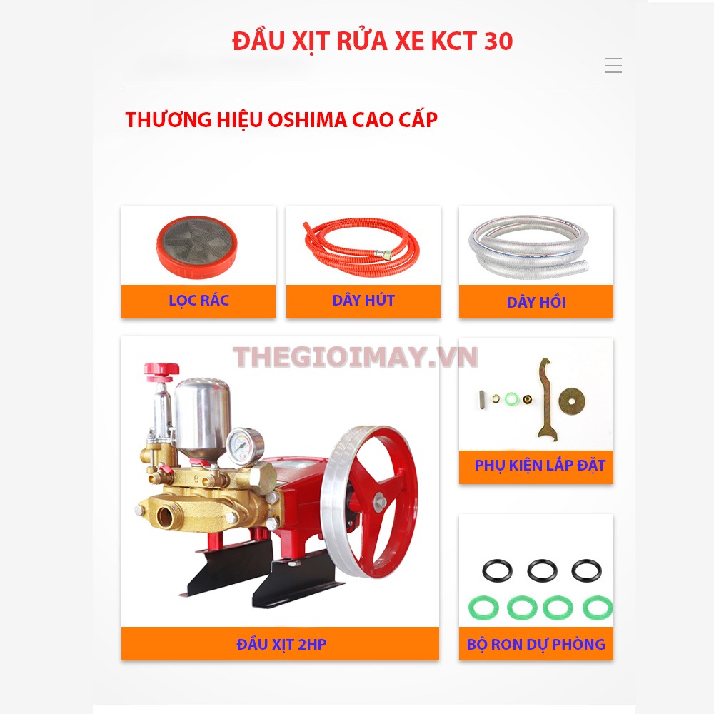 Phụ kiện của đầu xịt thuốc KCT 30