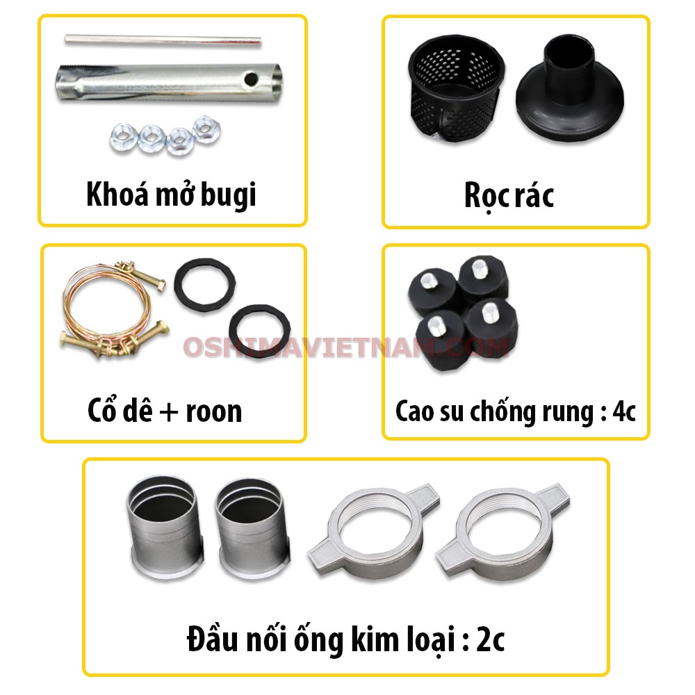 Phụ kiện đi kèm theo máy bơm nước Dragon D20