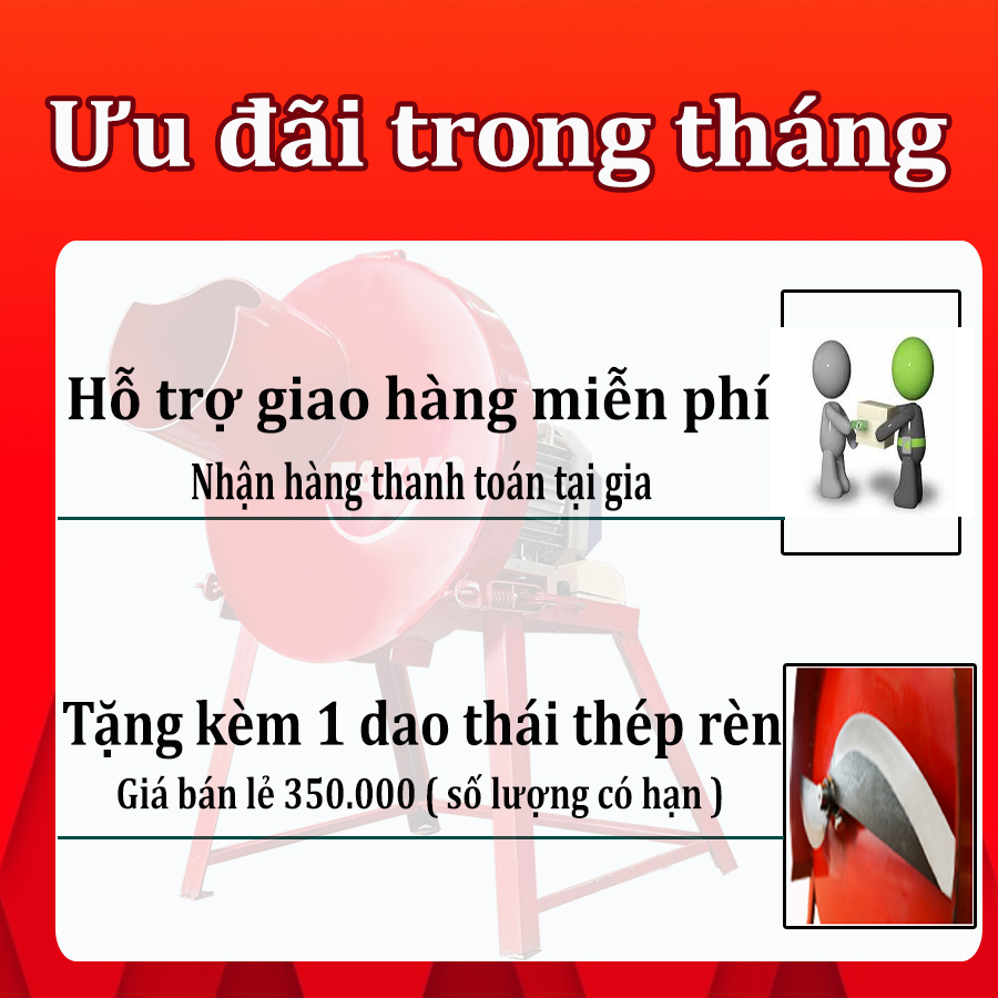 Quà tặng đối với khách hàng mua máy thái chuối mịn Takyo TK 1500 nuôi vịt tại Bến Tre trong tháng này