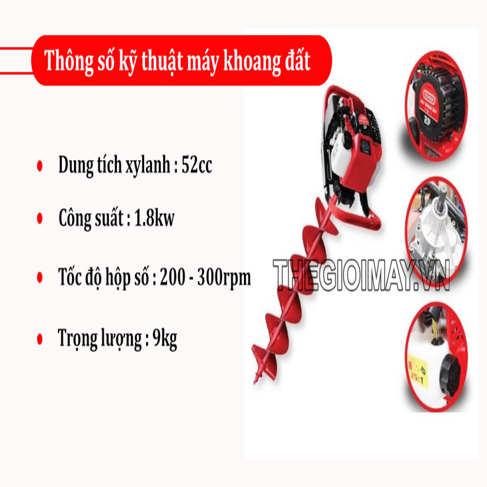 thông số kỹ thuật của máy khoan đất oshima 2p