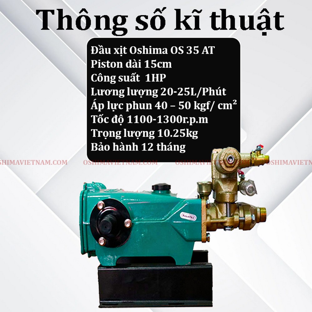 Thông số kỹ thuật của đầu xịt Oshima OS 35 AT