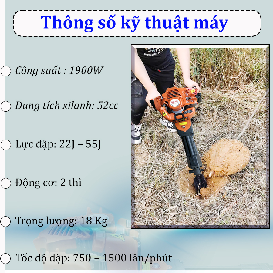 Thông số máy đánh gốc cây Cater CT152CC