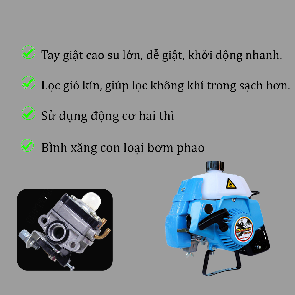 tính năng của máy cắt cỏ oshima tx 411