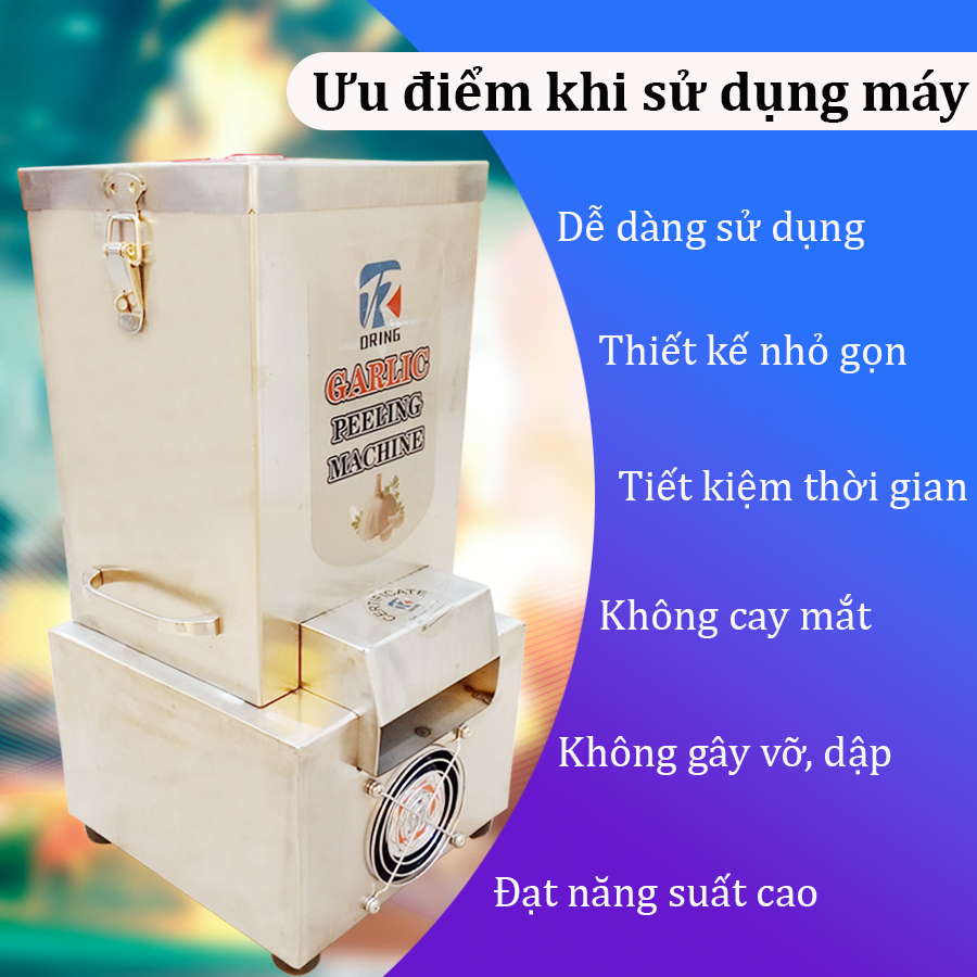 Ưu điểm khi sử dụng máy bóc vỏ hành tỏi G160